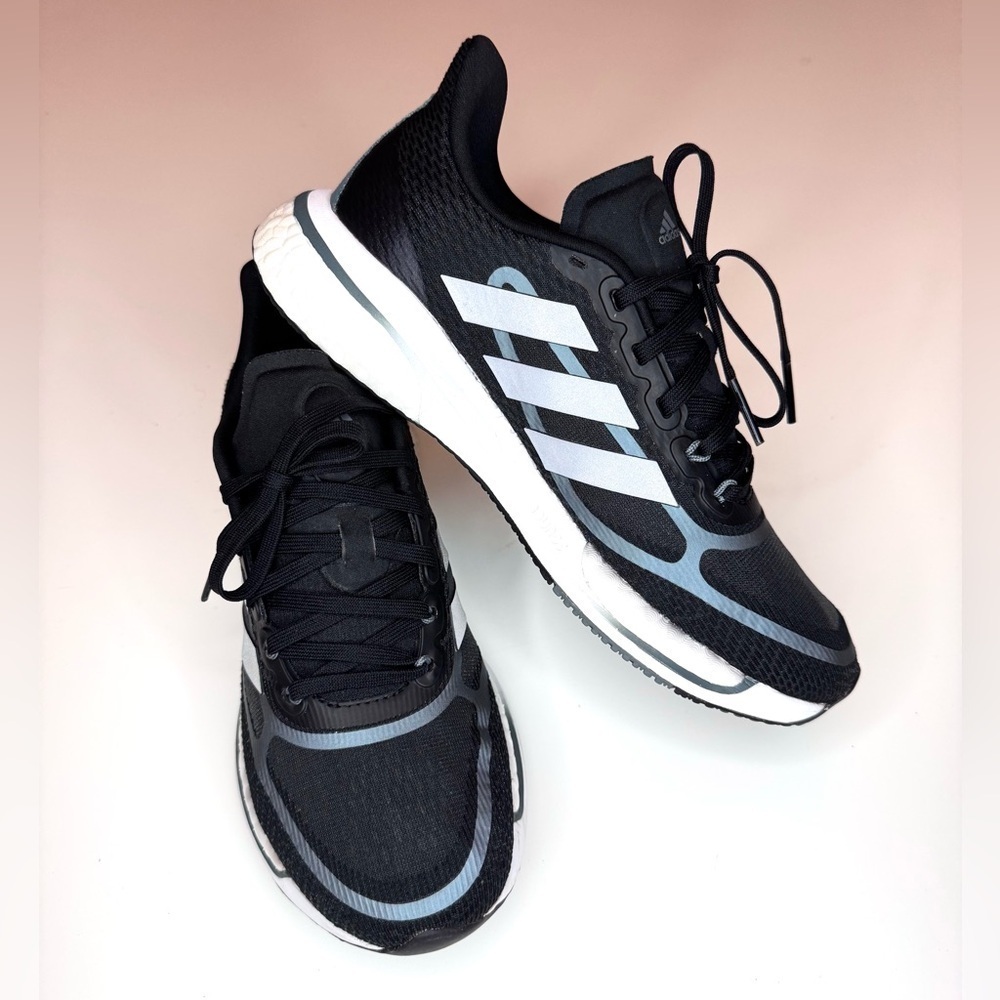 Adidas Women’s Supernova Black / White / Silver Athletic Running Sneakers Size-6 - Picture 6 of 11